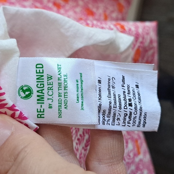 J.Crew Pink Orange Floral Ruffle Sleeve Cotton Comfy Pockets Tiered Midi Dress - Picture 7 of 15